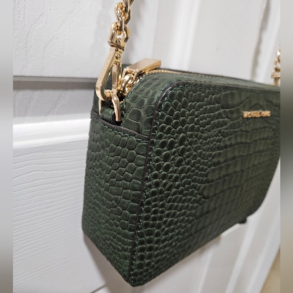 Michael Kors Amazon Green Crocodile Embossed Crossbody Bag - NWT - Picture 5 of 12